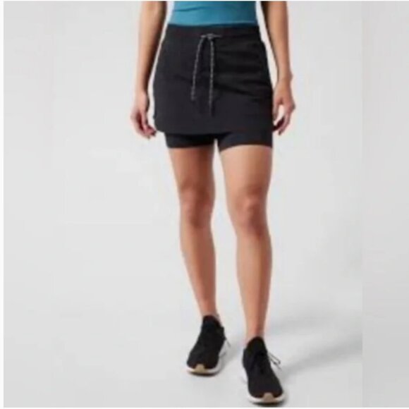 Athleta Trekkie Black Skort Jupe-Short 4 - Picture 3 of 11